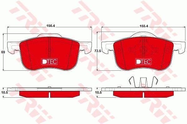 DİSK BALATA ÖN AKS VOLVO S60 I 384 -S70 874 -S80 I 184 -V70 I 875-876 -V70 II 285 -XC70 I CROSS COUNTRY 295 2000->2010