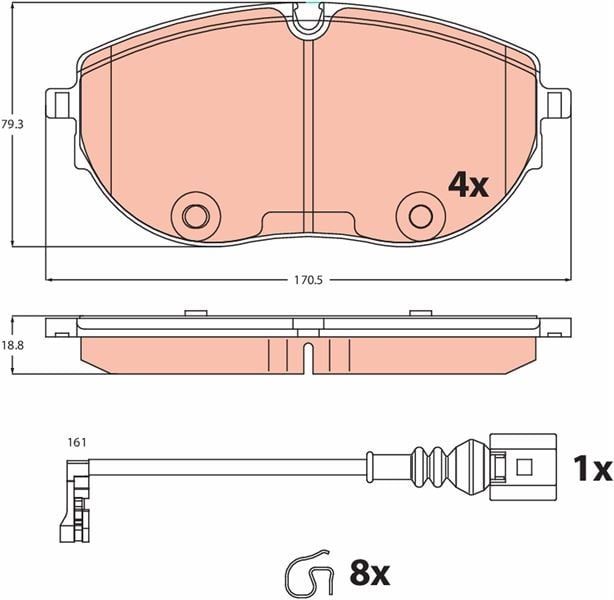 DİSK BALATA VOLKSWAGEN CALIFORNIA T6 CAMPER SGC SGG SHC TRANSPORTER T6 MULTİVAN SGF SGM SGN TRAN ÖN AKS