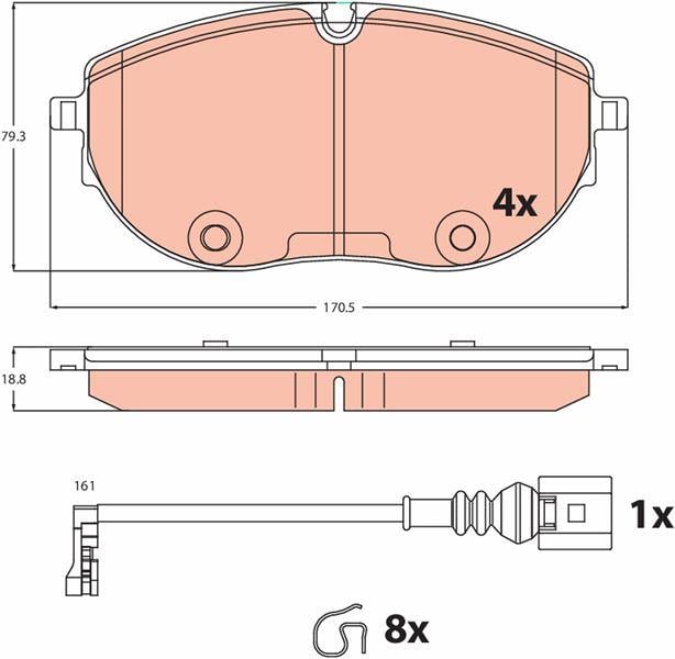 DİSK BALATA VOLKSWAGEN CALIFORNIA T6 CAMPER SGC SGG SHC TRANSPORTER T6 MULTİVAN SGF SGM SGN TRAN ÖN AKS
