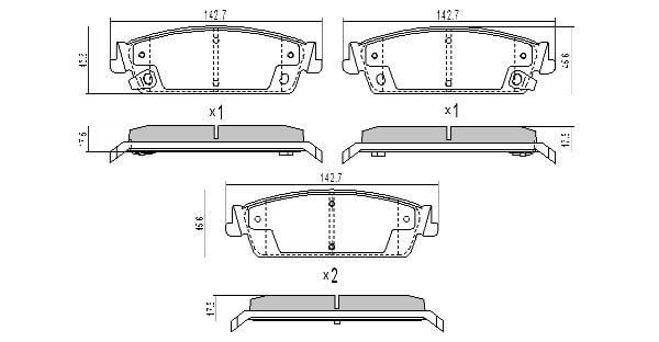 DİSK FREN BALATASI ARKA CADILLAC Escalade 07 CADILLAC Escalade ESV 07 CADILLAC Escalade EXT 07