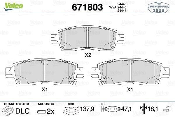 DİSK FREN BALATASI ARKA CHEVROLET TRAILBLAZER 4.2 AWD 09-01-09-08 ISUZU ASCENDER 4.2-5.3 AWD 03.03 > SAAB 9-7X 4.2-5.3 06-04-07-12