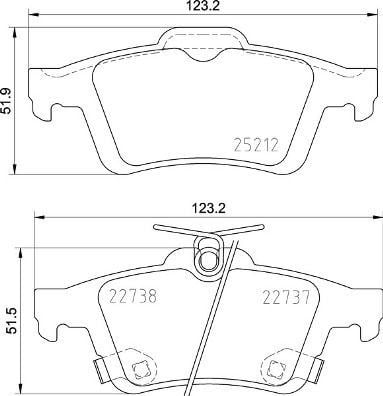 DİSK FREN BALATASI ARKA FORD FOCUS 2.3 07/15>
