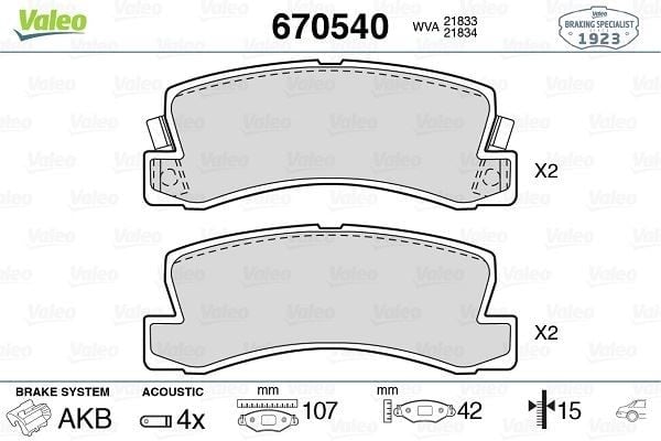 DİSK FREN BALATASI ARKA LEXUS ES 300 3.0 09/91-12/01-TOYOTA Avensis 1.8/2.0 10/97-06/00