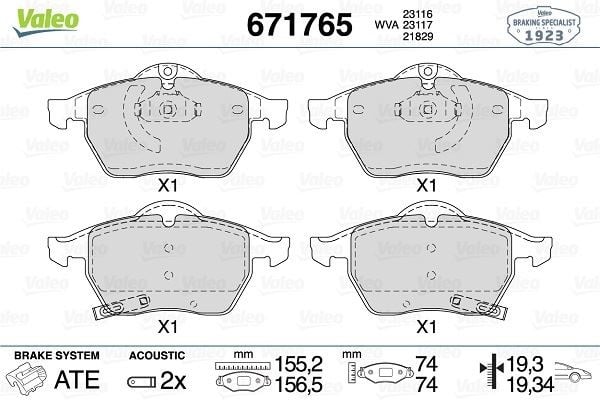 DİSK FREN BALATASI ÖN ASTRA G 2000-2005-ZAFIRA A 2001-2005-ZAFIRA B 2005>900 II 1993-1998