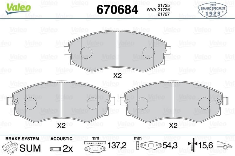 DİSK FREN BALATASI ÖN DAEWOO REXTON 2.9/3.2 04/02> SSANGYONG MUSSO 2.3 04/03 - 08/06