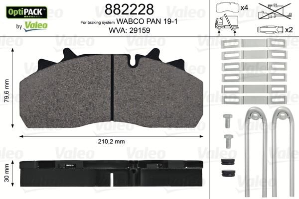 DİSK FREN BALATASI OPTIPACK DAF 55 F SENSÖRSÜZ