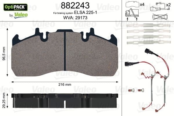 DİSK FREN BALATASI OPTIPACK RENAULT MIDLUM SENSÖRLÜ