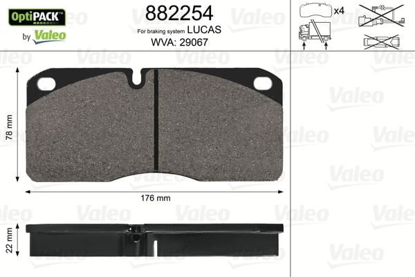 DİSK FREN BALATASI OPTIPACK RENAULT MIDLINER S SENSÖRSÜZ