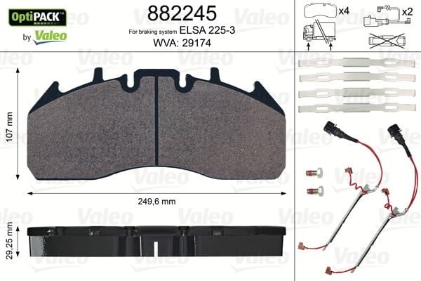 DİSK FREN BALATASI OPTIPACK RENAULT PREMIUM II SENSÖRLÜ