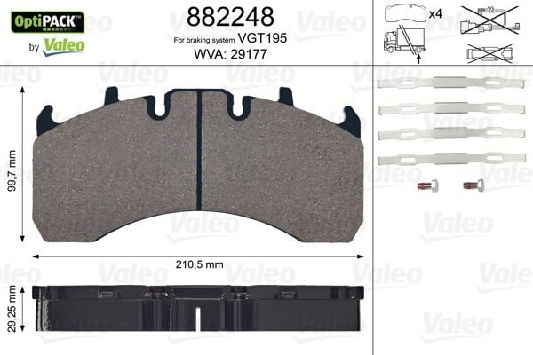 DİSK FREN BALATASI OPTIPACK RENAULT PREMIUM II SENSÖRSÜZ