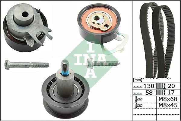 EKSANTRİK GERGİ KİTİ GOLF-BORA-CADDYII-III-GOLF IV-POLO-OCTAVIA 1.4-1.6 16V AFY-AFK 5PARÇA