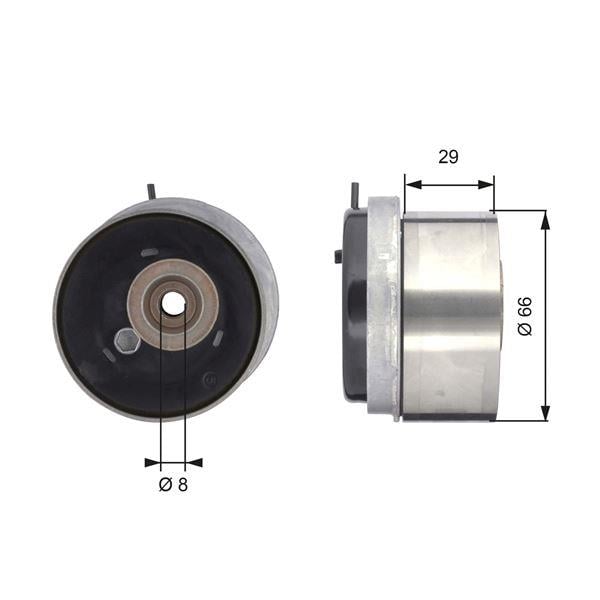 EKSANTRİK GERGİ RULMANI ASTRA G-ASTRA H-J-VECTRA C-INSIGNIA-MERIVA-ZAFIRA 1.6-1.6T-1.8 16V Z16XEP-XER-A16LET-XER-B16XER 55555653-55560082-5636451-563631