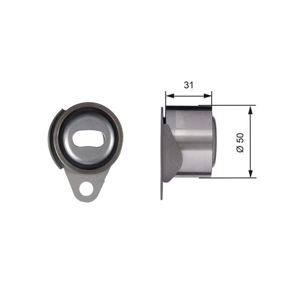 EKSANTRİK GERGİ RULMANI KÜÇÜK CLIO-ESPACE-KANGOO-LAGUNA-MEGANE-MASTER-R9-R11-R19-R21 1.7-1.8 1.9 DTI -2.0