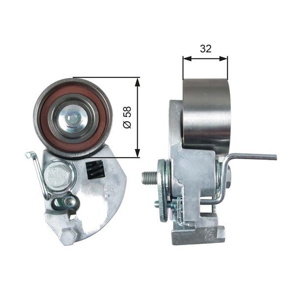 EKSANTRİK GERGİ RULMANI KÜTÜKLÜ ACCENT II-ELANTRA-GETZ-MATRIX-TRAJET 1.5 CRDI-2.0 CRDI 01-