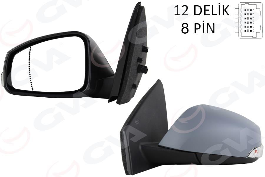 ELEKTRİKLİ ISITMALI SİNYALLİ KATLANIR ASTARLI KONVEKS SAĞ R MEGANE FLUENCE 08-