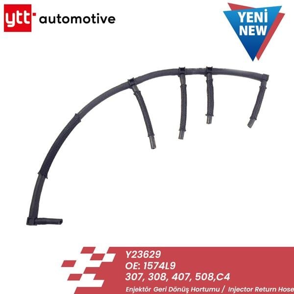 ENJEKTÖR GERİ DÖNÜŞ HORTUMU PEUGEOT P307 03>07 P308 07>14 P407 04>10 P508 10>18 CITROEN C4 2.0 04>11 C5 08>15 2.0 HDI