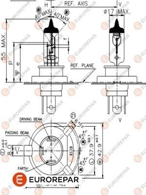 ERP H4 12V-60/5 AMPUL