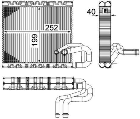 EVAPORATOR MERCEDES SPRINTER B906 . VW CRAFTER 30-35-50