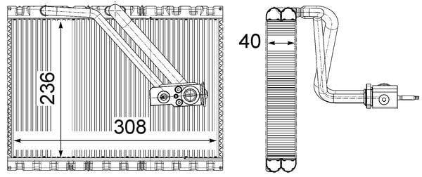 EVAPORATOR MERCEDES VITO W447 14>