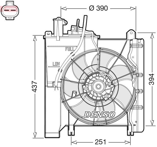 FAN MOTORU PEUGEOT P108 14> CITROEN C1 04> TOYOTA AYGO 1.0 VTI