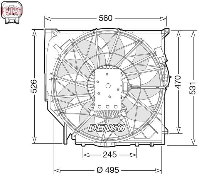 FAN. RADİATOR BMW 1 E81. E87 03-12