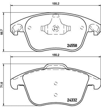 FREN BALATA TAKIMI CITROEN C4 GRAND PICASSO I UA 10-06-12-13-CITROEN C4 II Saloon NC 01-13->-CIT ROEN C4 PICASSO I MPV UD 10-06-12-15-CITROEN DS4 NX 03-11-07-15-CITROEN DS5 09-11-12-16-DS CAPS