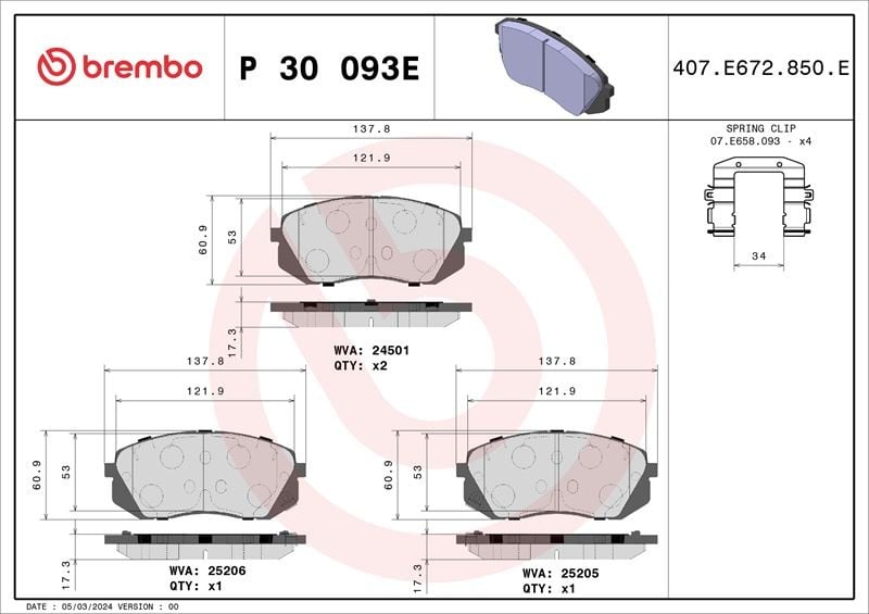 FREN BALATA TAKIMI HYUNDAI KONA OS. OSE. OSI 06-17->-KIA NIRO I DE 09-16-08-22
