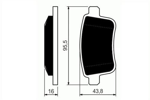 FREN BALATASI ARKA MERCEDES CITAN W415 12> . RENAULT KANGOO II 09>