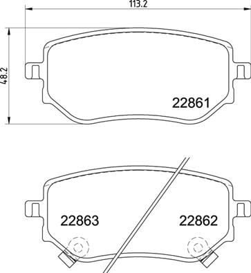 FREN BALATASI ARKA MERCEDES X-CLASS W470 . NISSAN NAVARA D23. D23T 2.3 dCi 15>