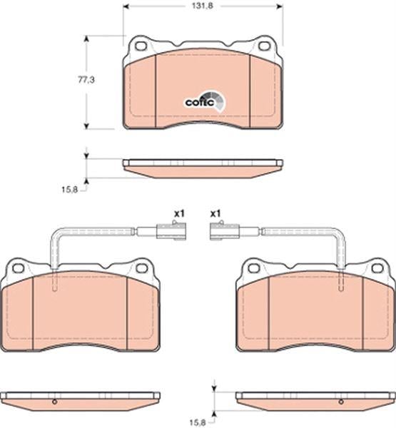 FREN BALATASI ÖN ALFA ROMEO 159 05>11 GIULIETTA 10> BRERA 06>11 SPIDER 06>11 LANCIA DELTA III 07>14 FIAT BRAVO II 07>14 1.4TBı 1.6JTD 1.8TBı