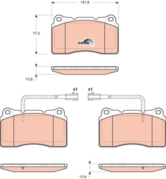 FREN BALATASI ÖN ALFA ROMEO 159 05>11 GIULIETTA 10> BRERA 06>11 SPIDER 06>11 LANCIA DELTA III 07>14 FIAT BRAVO II 07>14 1.4TBı 1.6JTD 1.8TBı