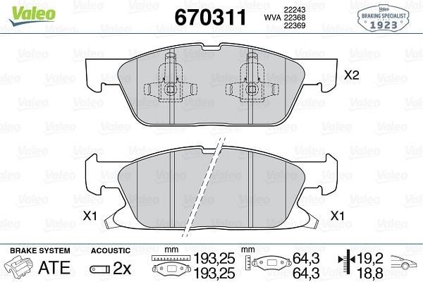 FREN BALATASI ÖN FORD S-MAX/GALAXY/EDGE 15>