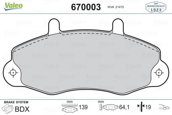 FREN BALATASI ÖN FORD TRANSİT 92> T12-M12