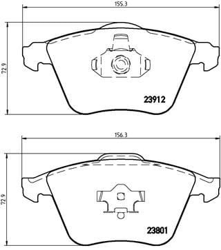FREN BALATASI ÖN FORD-VOLVO FOCUS/S40/V40/V50/VECTRA C 02> 2.4-2.5 BENZİN İKAZ KABLOLU