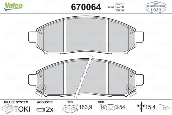 FREN BALATASI ÖN RENAULT KOLEOS 08> NISSAN NAVARA 2.5L YD25DDTi D40 4x2 4x4 10-> / PATHFINDER 2.5L YD25DDTi DCi R51 17MM