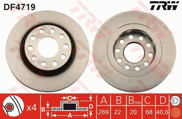 FREN DİSKİ ARKA AKS AUDI A6 C5 4B2 -A6 C5 AVANT 4B5 -ALLROAD C5 4BH -