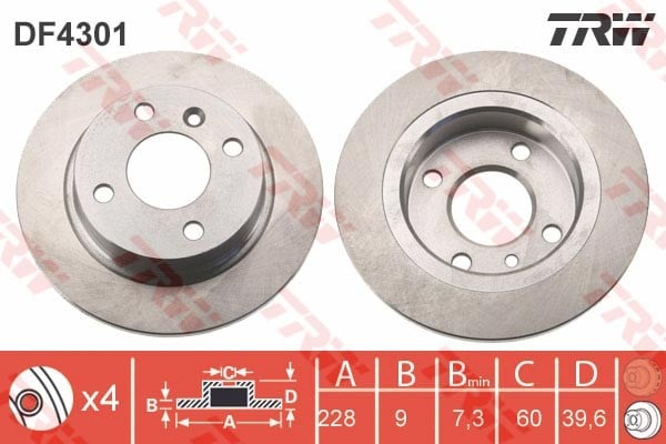 FREN DİSKİ ARKA AKS VOLVO 440 445 -460 464 -480 482 1988->1996