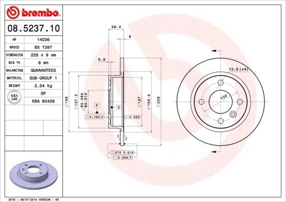FREN DİSKİ ARKA AKS VOLVO 440 445 -460 464 -480 482 1988->1996