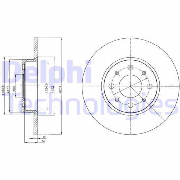 FREN DİSKİ ARKA ALFA ROMEO MITO 08 > 1.3 MTJ 1.4 TB 1.6 JTD