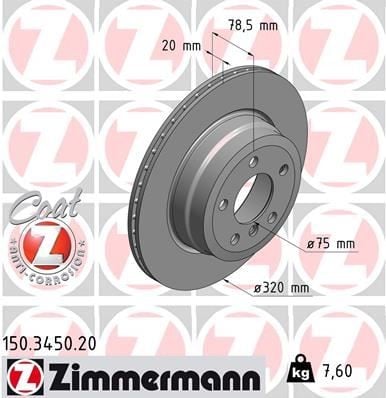 FREN DISKI ARKA BMW X5 E70 LCI F15 X6 E71 F16
