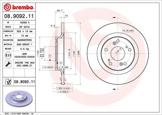 FREN DISKI ARKA DUZ HONDA S2000 99-