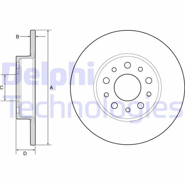 FREN DİSKİ ARKA FIAT 500 L 12> EGEA 15> 1.0 1.3 MTJ 1.4 1.6 MTJ 15> 251x41x5 DELİK