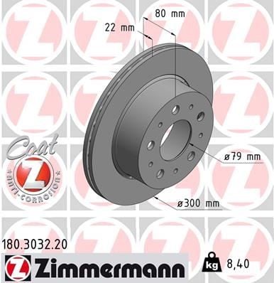 FREN DİSKİ ARKA FIAT DUCATO 06> PEUGOET BOXER 06> CITROEN JUMPER 06> 300x22x19.9MM