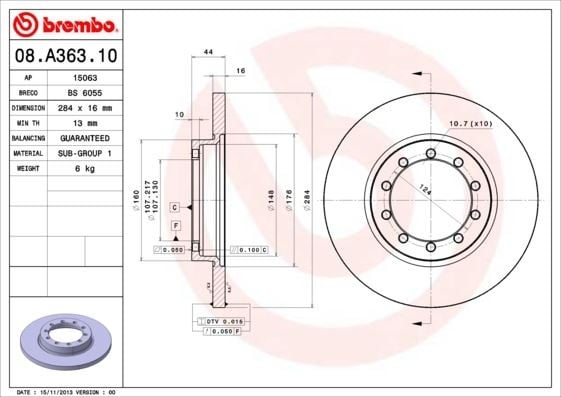 FREN DİSKİ ARKA FORD TRANSİT 06> 3.2 TDCİ ÇİFT TEKER