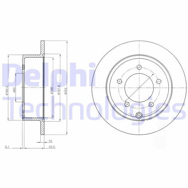 FREN DİSKİ ARKA JEEP COMPASS 06> PATRIOT 09>17 262x10.1x8.4 MM