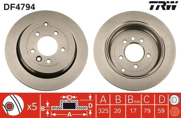 FREN DISKI ARKA LAND ROVER DISCOVERY III-IV L319 04>18
