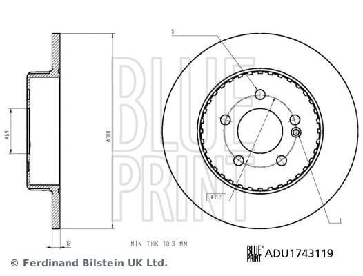 FREN DISKI ARKA MERCEDES C-CLASS W205 S205 C205 A205