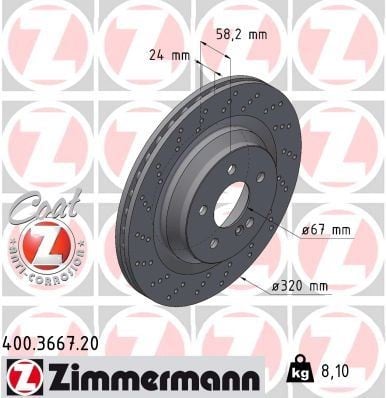 FREN DISKI ARKA MERCEDES SL-CLASS R230 06>12