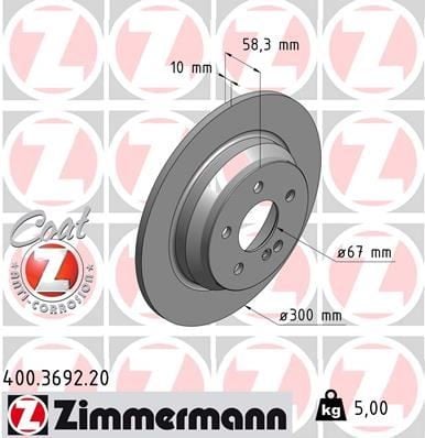 FREN DISKI ARKA MERCEDES SL-CLASS R230 01>12