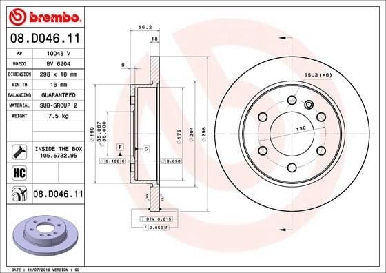 FREN DISKI ARKA MERCEDES SPRINTER B907 B910 18> ELEKTRONIK PARK FRENI